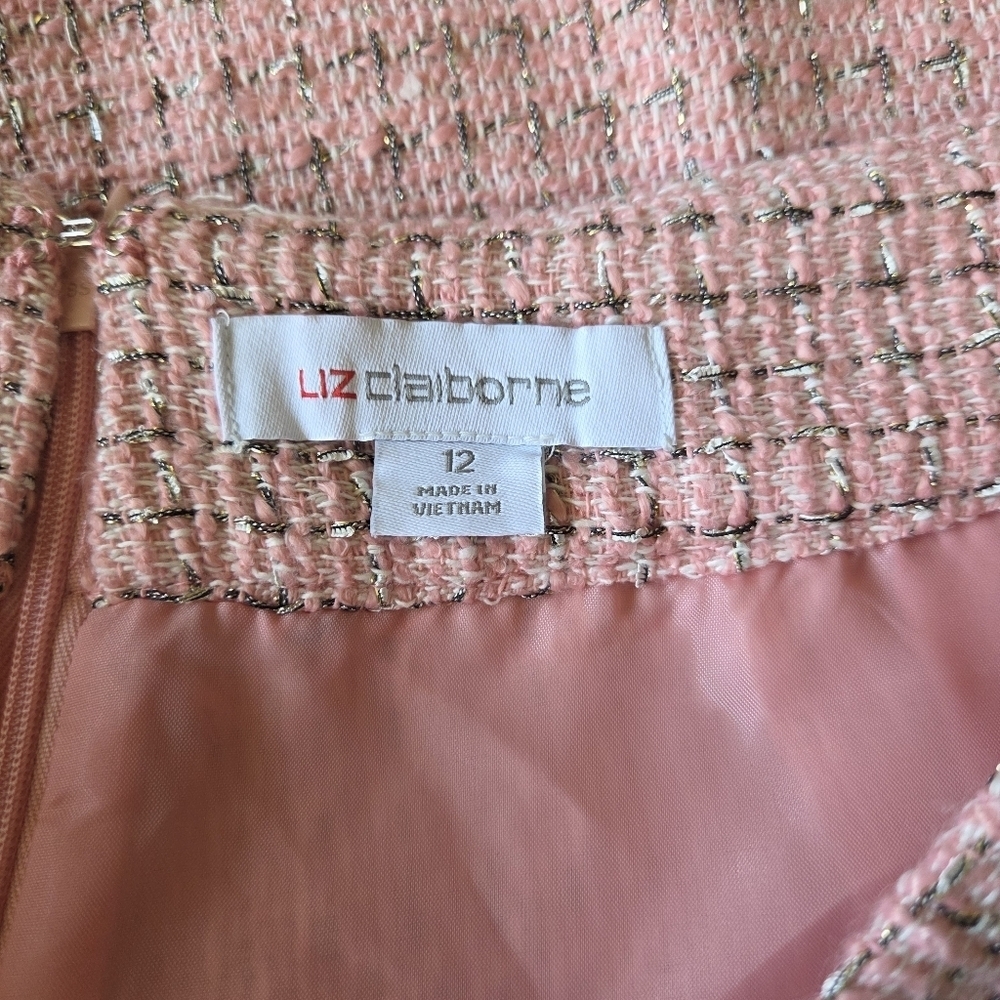 Liz Claiborne Pink Textured Pencil Skirt - Picture 5 of 7